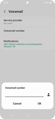 Key in +61101 and press OK.