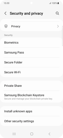 Press Other security settings.