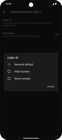 Press Show number to turn on caller identification.