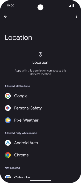 Press the required app. Press the required app.