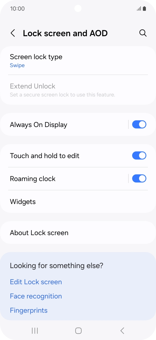 Press Screen lock type.