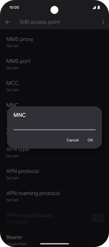 Key in 01 and press OK.