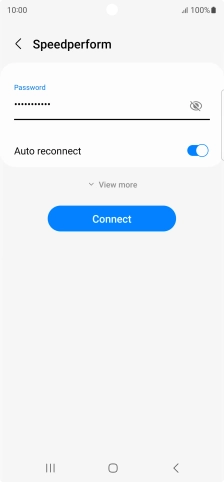 Key in the password for the Wi-Fi network and press Connect.