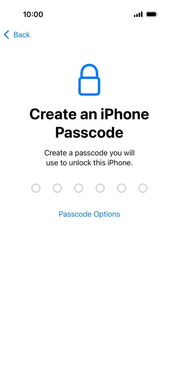Press Passcode Options.