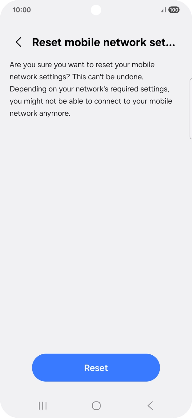 Press Reset. Press Reset.