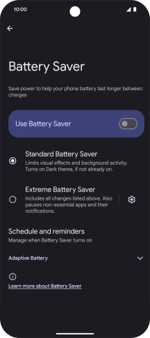 Press the required settings to turn them on or off.
