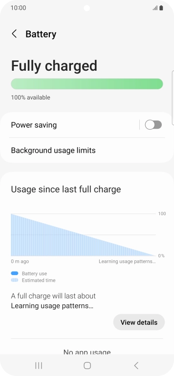 Press Power saving.