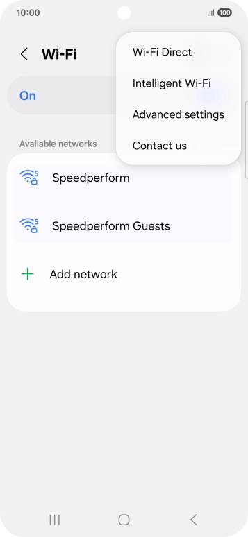 Press Intelligent Wi-Fi. Press Intelligent Wi-Fi.