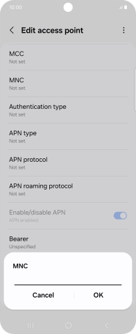 Key in 01 and press OK.