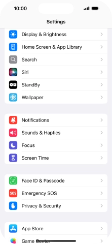 Press Face ID & Passcode.