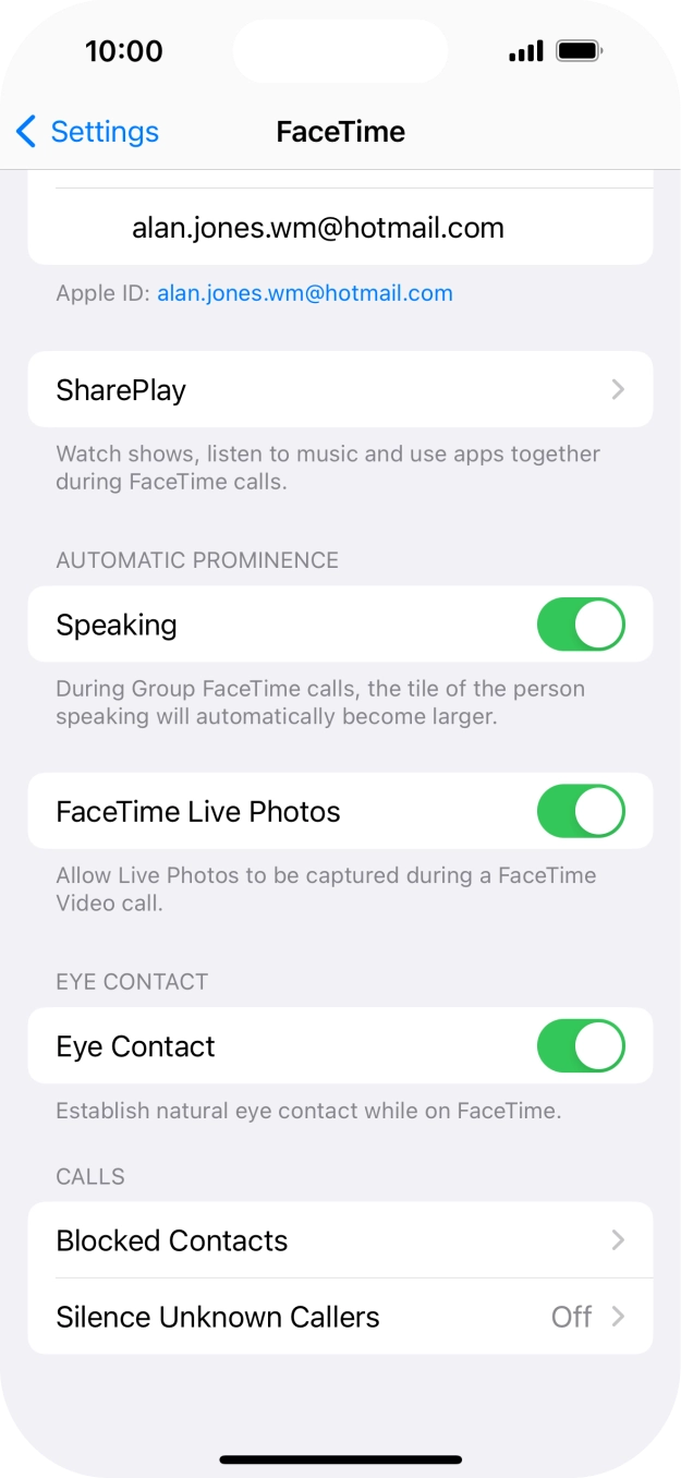 Press Blocked Contacts.