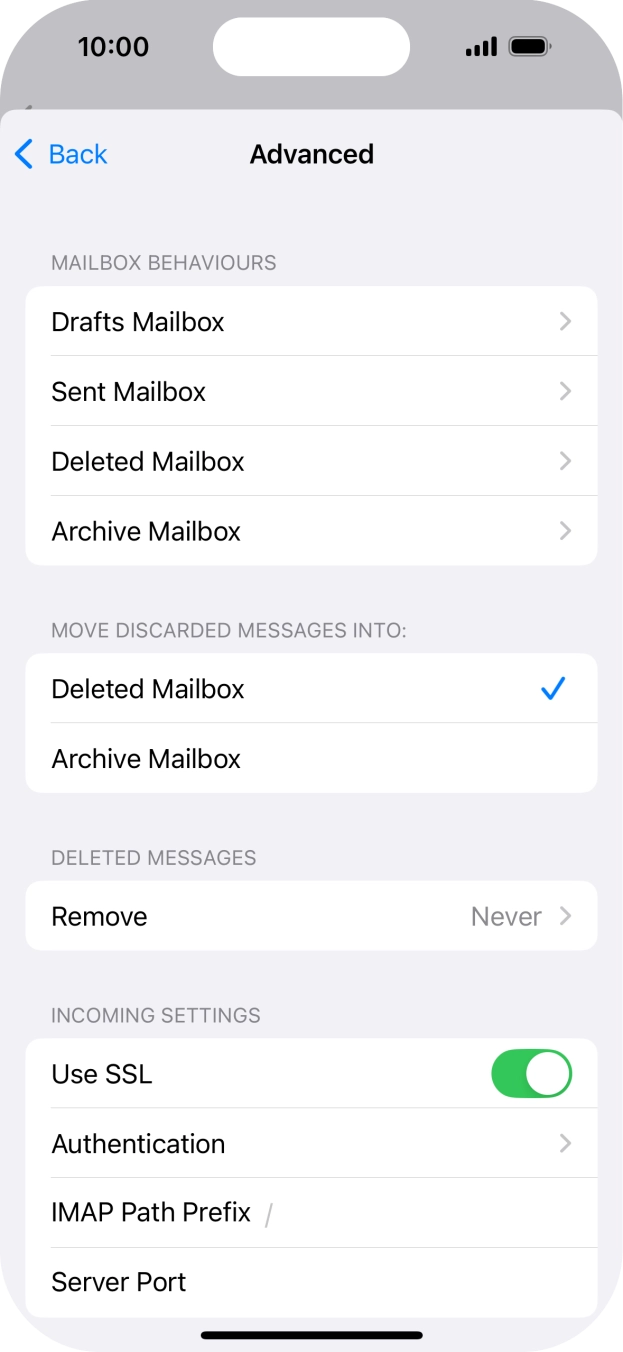Press the indicator next to 