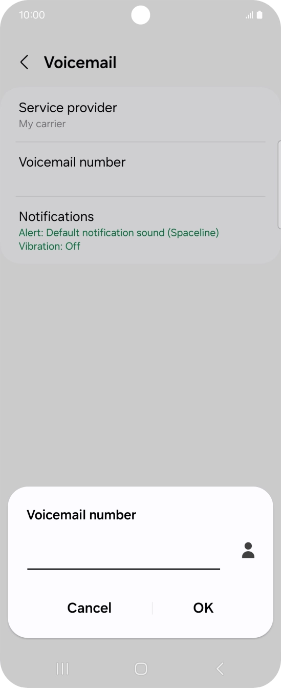 Key in +61101 and press OK.