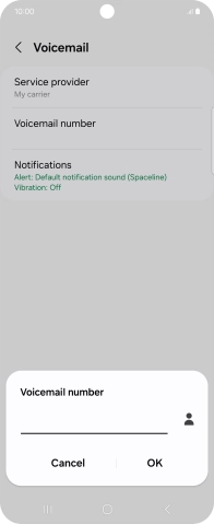 Key in +61101 and press OK.