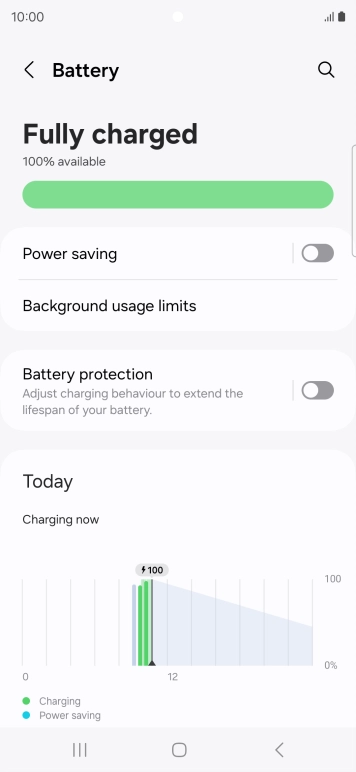 Press Power saving.