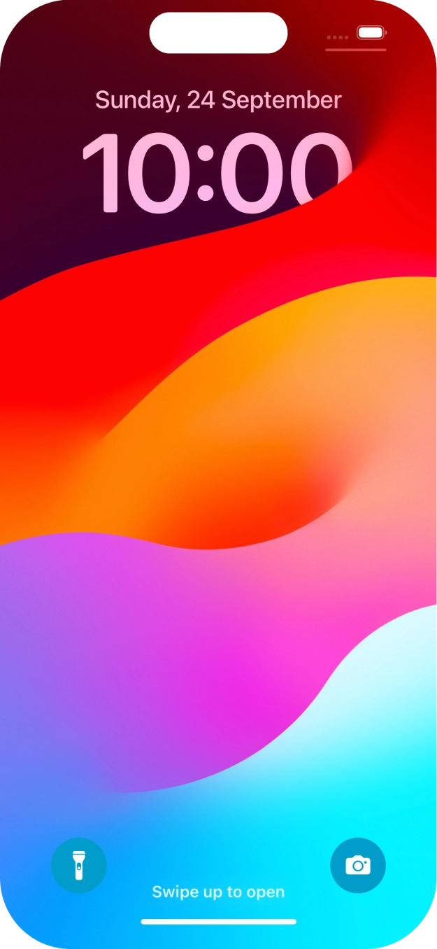 Slide your finger upwards starting from the bottom of the screen.