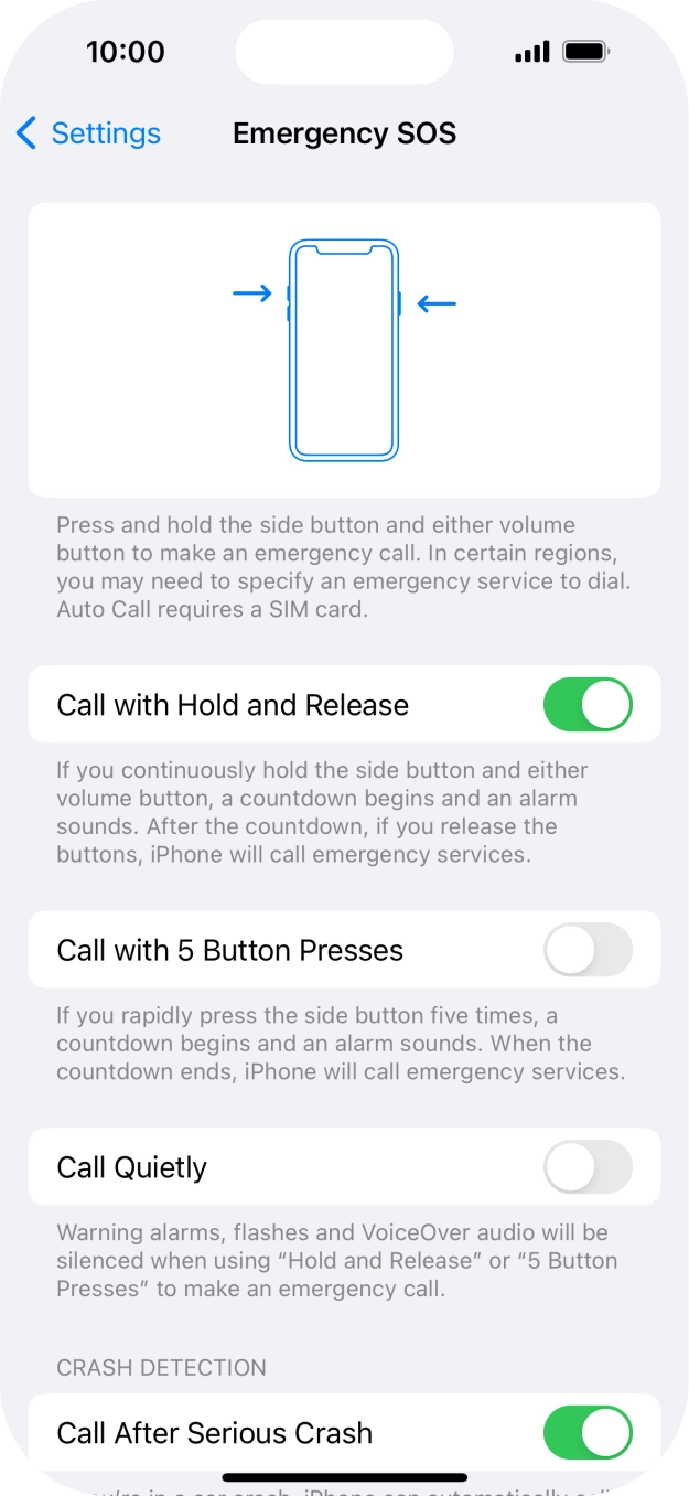 Press the indicator next to 