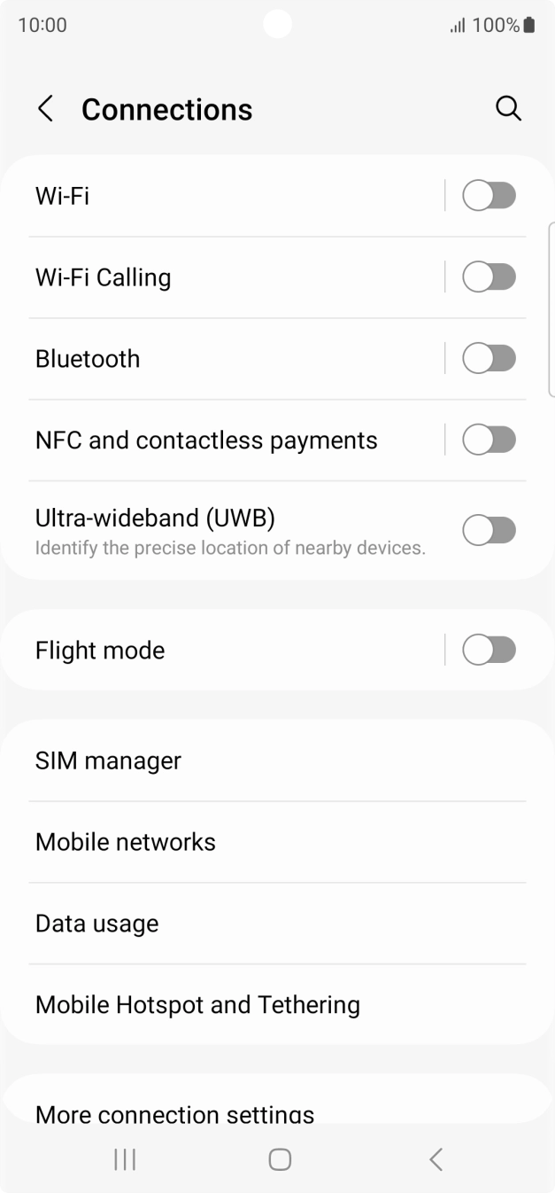Press SIM manager. Press SIM manager.
