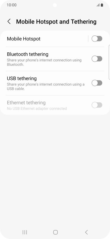 Press Mobile Hotspot. Press Mobile Hotspot.