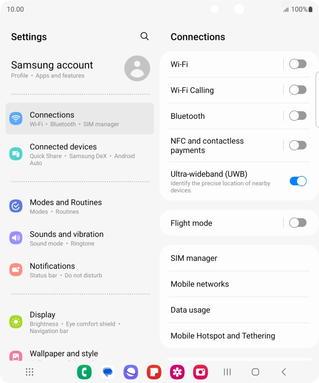 Press Mobile networks.