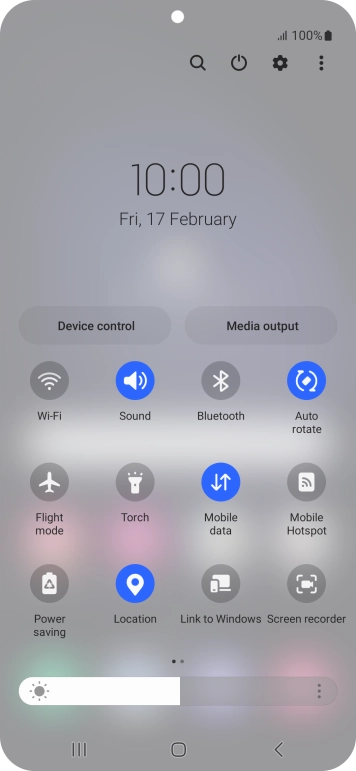Press the settings icon.