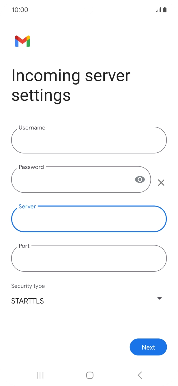 Press the field below 