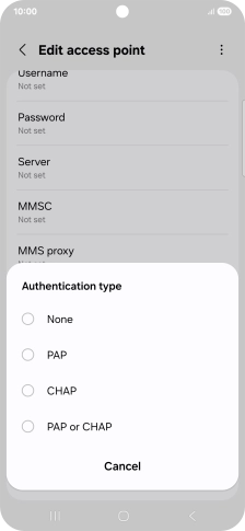 Press None.