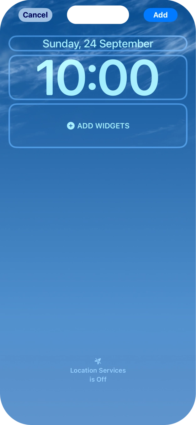 To customise the way the lock screen date is displayed, press the date widget and follow the instructions on the screen to select the required widget display mode.