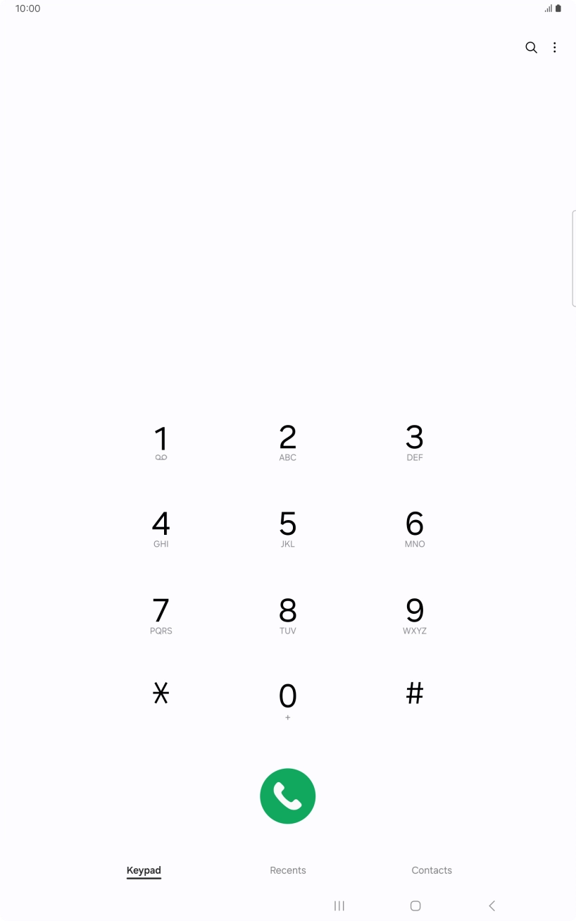 Press the menu icon.