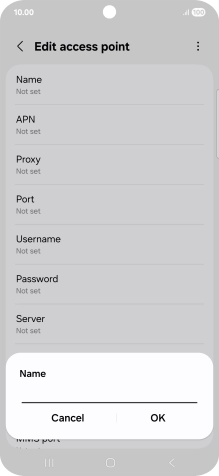 Key in Telstra Internet and press OK.