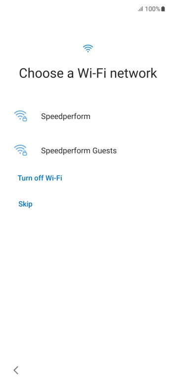 Press the required Wi-Fi network.