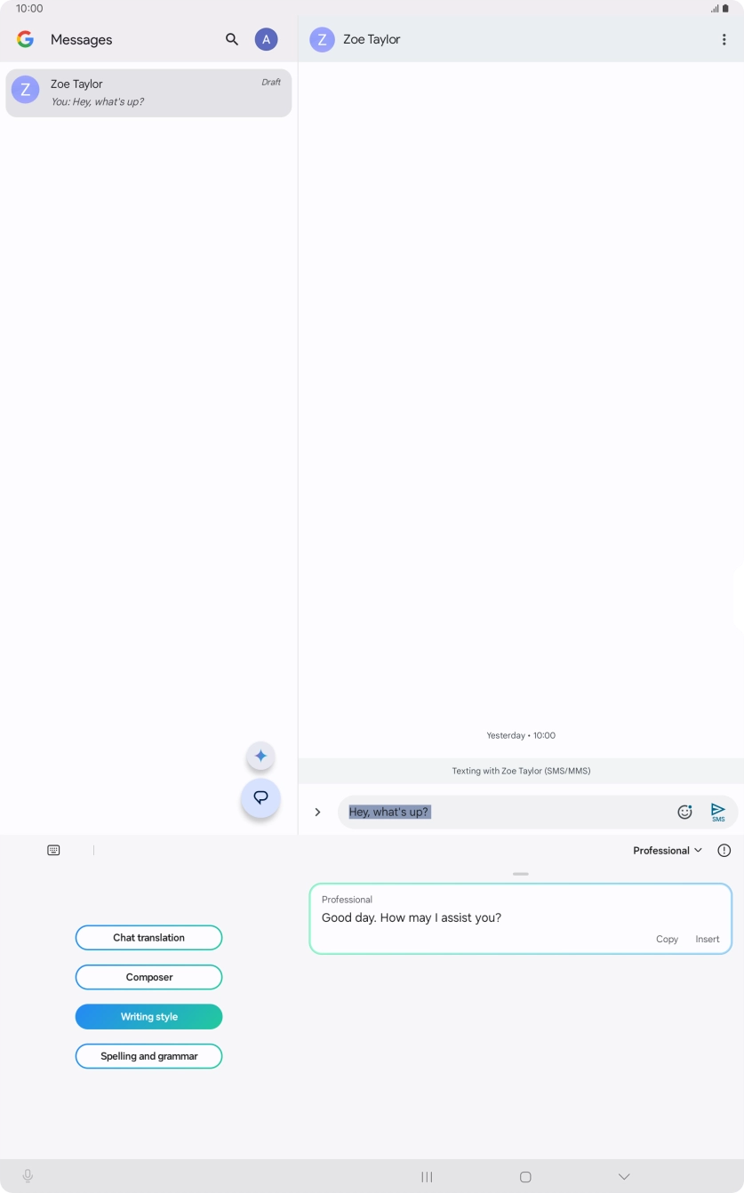 Press Insert. Press Insert.