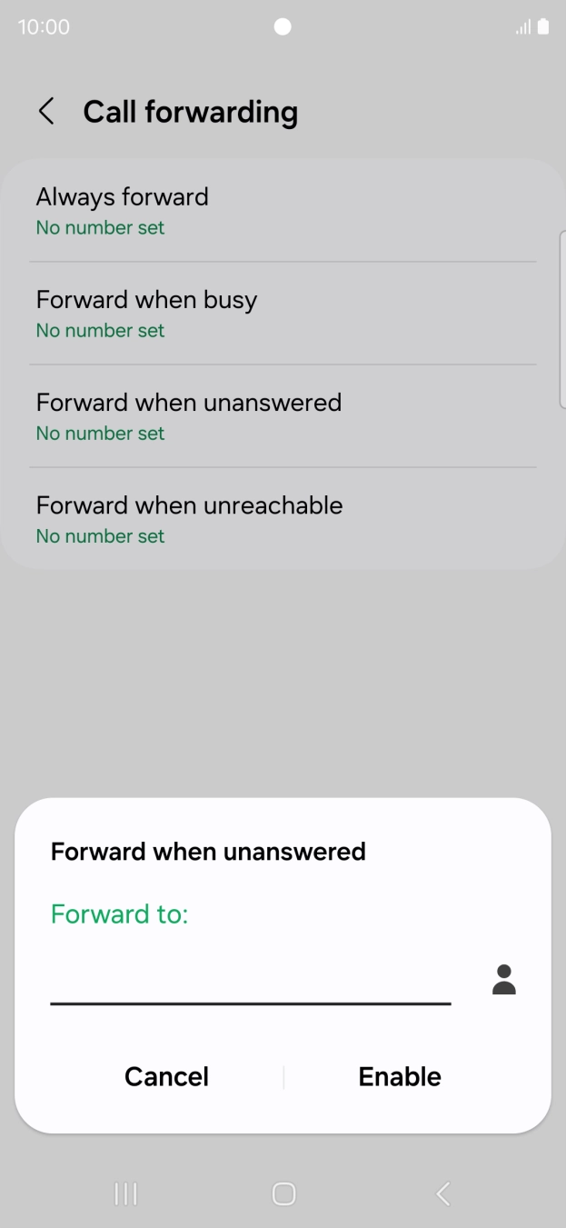 Key in +61101 and press Enable.