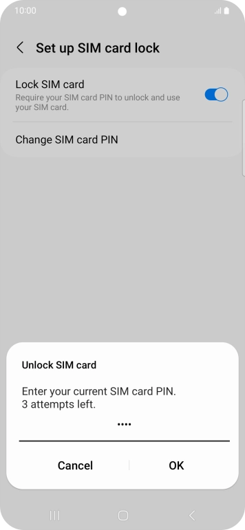 Key in your PIN and press OK.