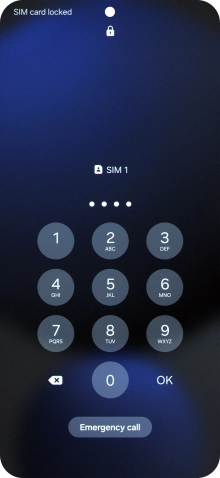 If your SIM is locked, key in your PIN and press OK.