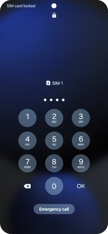 If your SIM is locked, key in your PIN and press OK.