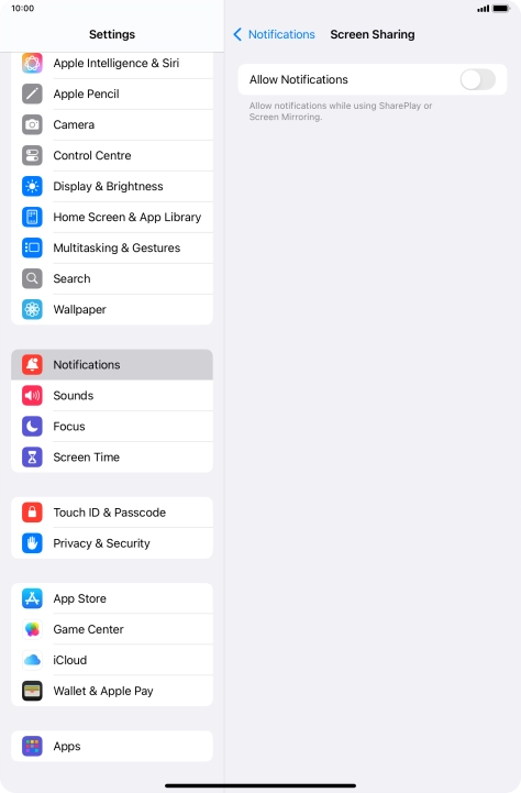 Press the indicator next to Press the indicator next to