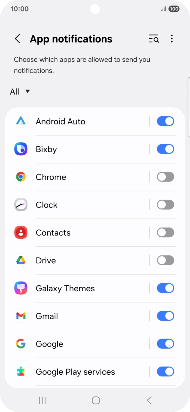 Press the drop down list. Press the drop down list.