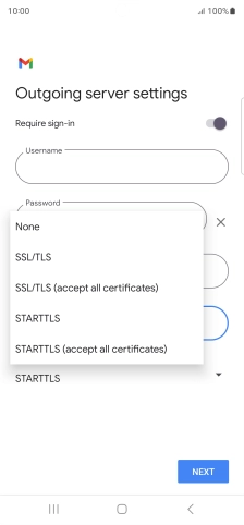 Press SSL/TLS.