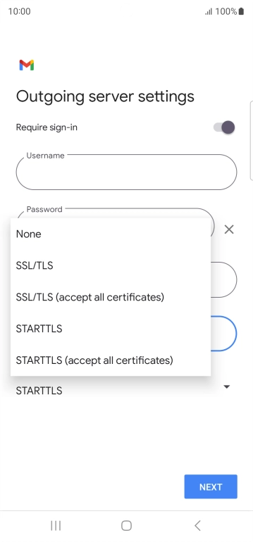 Press SSL/TLS.