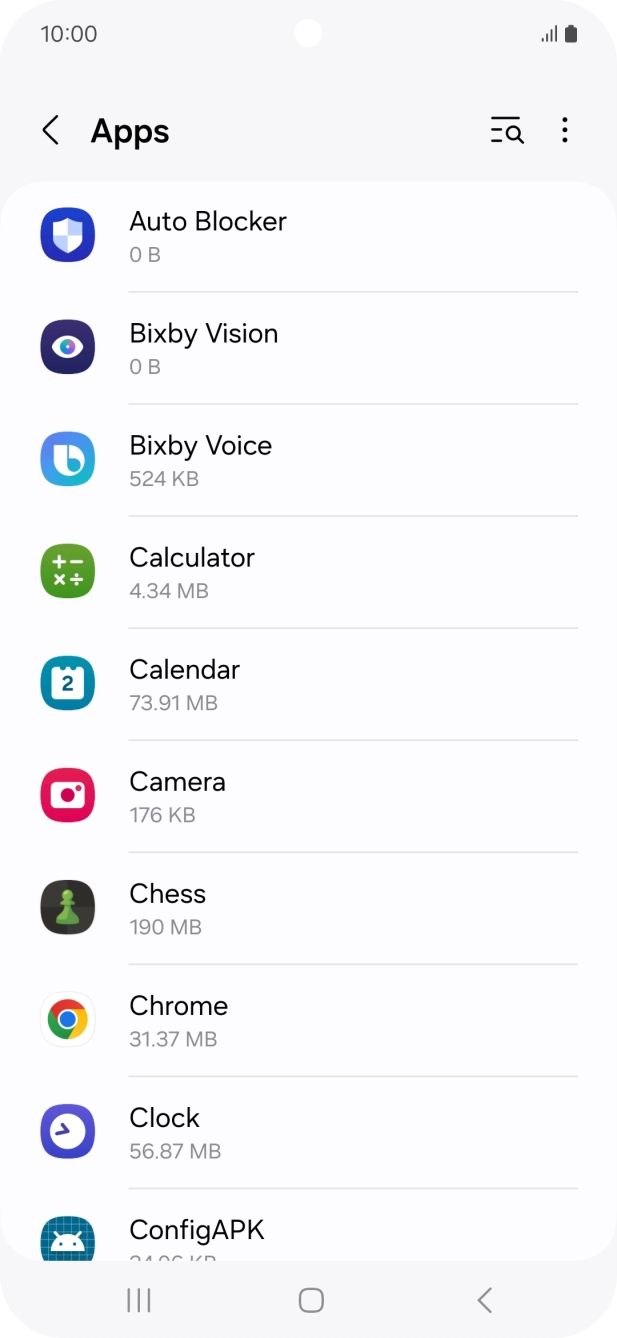 Press the required app.