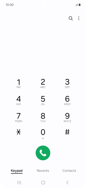 Press the menu icon.