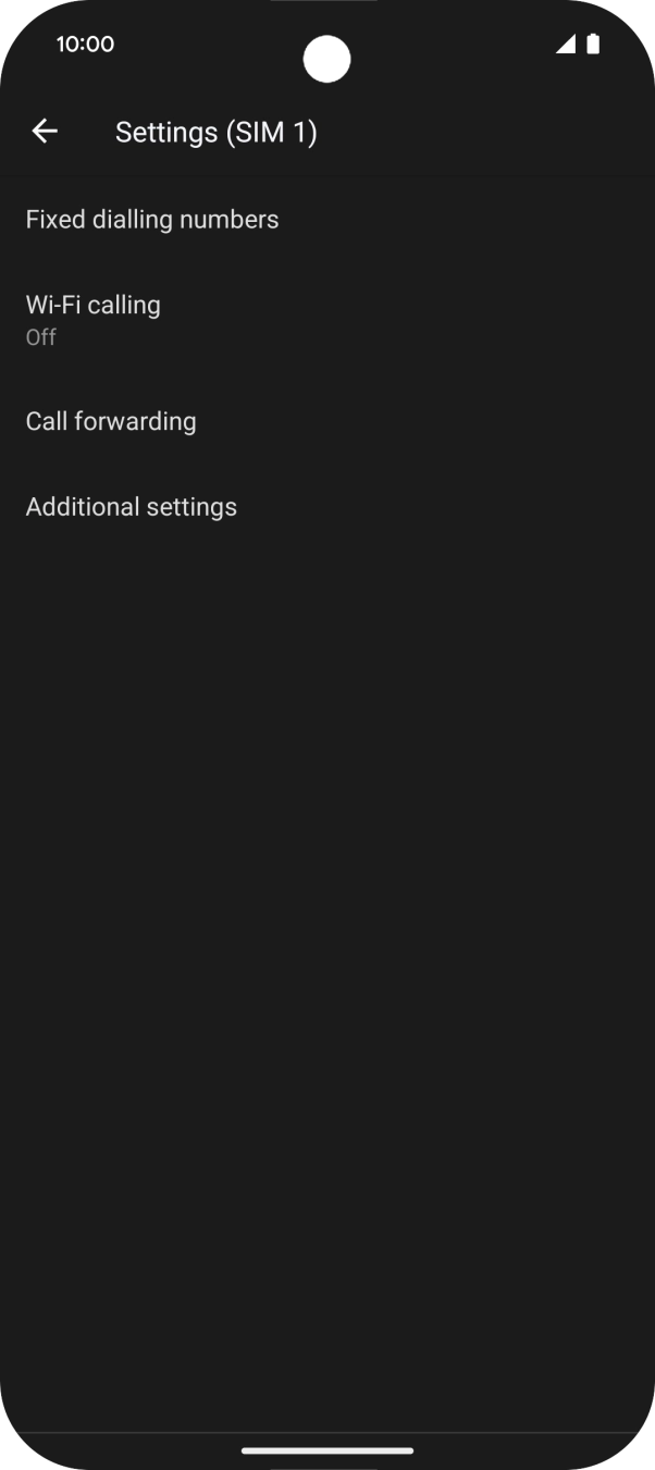 Press Additional settings.