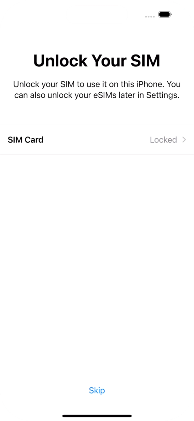 Press SIM Card.