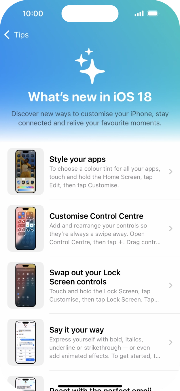 Slide your finger upwards starting from the bottom of the screen to return to the home screen.