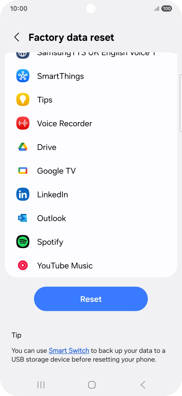 Press Reset. Press Reset.