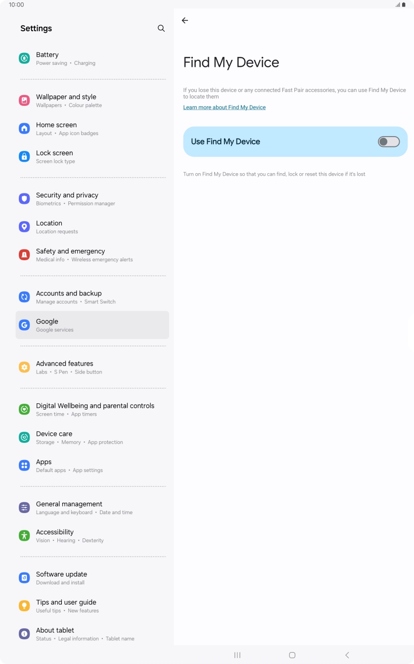 Press the indicator next to 