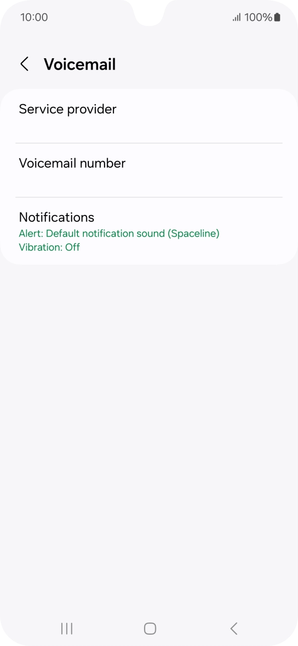 Press Voicemail number.