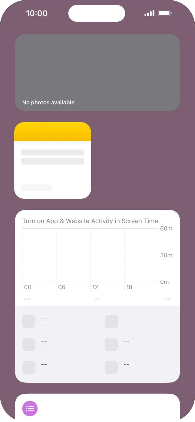 Press and hold the required Widget Stack. Press and hold the required Widget Stack.