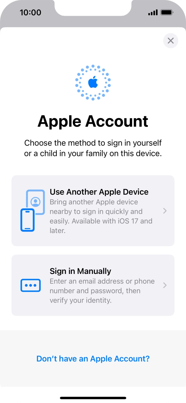 Press Sign in Manually. Press Sign in Manually.